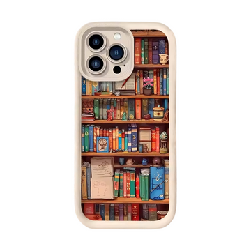 Cartoon Bookshelf Print Case