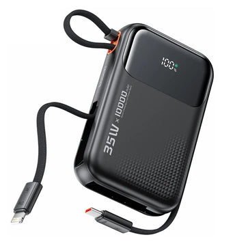 Portable Charger 10,000mAh | Built-in Cable and Fast Charging