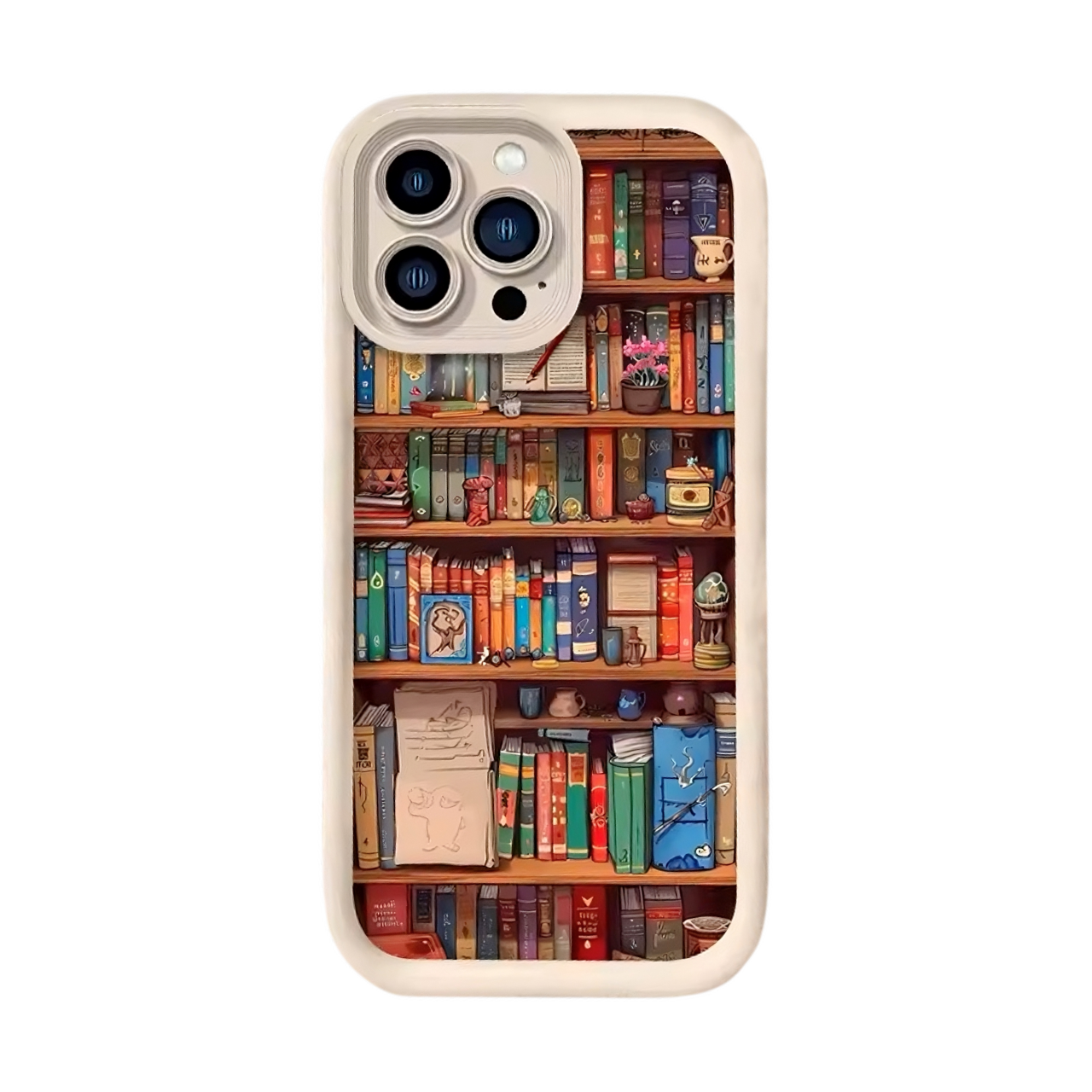 Cartoon Bookshelf Print Case